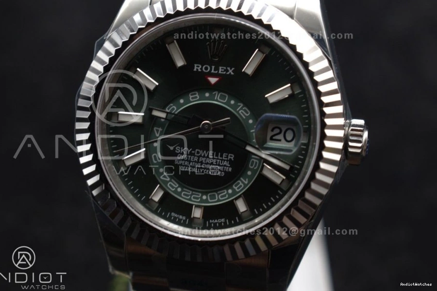1090 Upgraded ZF 1:1 Best Green A 904L SS 326934 Sky-Dweller on Dial Edition Bracelet SS 0111